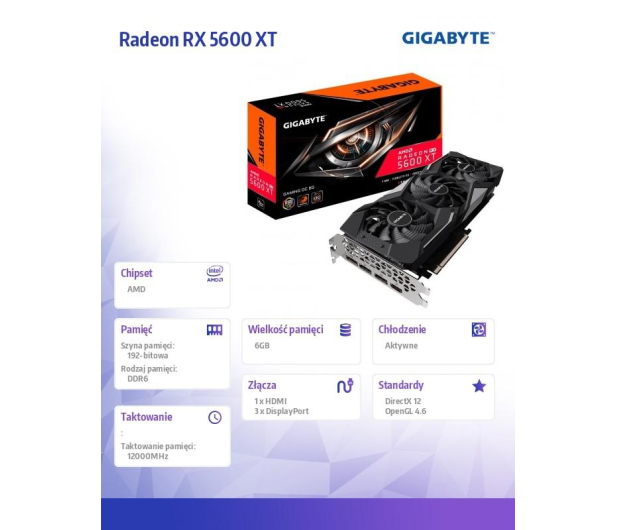 Gigabyte Radeon RX 5600 XT GAMING OC 6GB GDDR6 - 540865 - zdjęcie 5